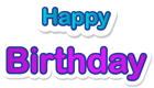 Happy Birthday Text Element PNG Clip Art Image