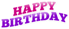 Happy Birthday Text PNG Clip Art Image