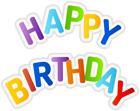 Happy Birthday Text PNG Clipart