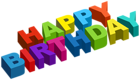 Happy Birthday Text PNG Transparent Clipart