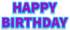 Happy Birthday Text Purple PNG Clipart Image