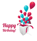 Happy Birthday Text Sticker PNG Clipart Picture