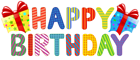 Happy Birthday Transparent PNG Clip Art