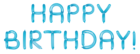 Happy Birthday with Blue Balloons Transparent Clipart | Gallery ...