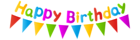 Happy Birthday with Streamer PNG Clip Art Image