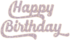 Pink Happy Birthday Transparent PNG Image