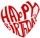 Transparent Heart Happy Birthday PNG Picture