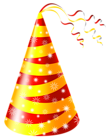 Yellow and Red Party Hat PNG Clipart Image