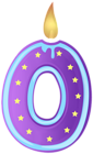 Zero Birthday Candle Transparent PNG Clip Art Image