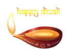 Beautiful Happy Diwali Candle PNG Image