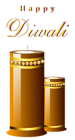 Beautiful Happy Diwali Candles PNG Image