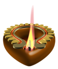 Decorative Candle Happy Diwali PNG Image