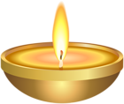 Golden Diwali Candle PNG Clipart