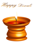 Happy Diwali Candle Decor PNG Clipart Image