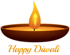 Happy Diwali Candle PNG Clip Art Image