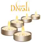 Happy Diwali Candles PNG Clipart Image