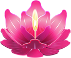 Lotus with Candle PNG Clip Art