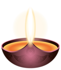 Purple Candle Happy Diwali PNG Image