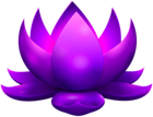 Purple Glowing Lotus Free PNG Clip Art Image