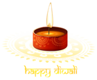 Red Candle Happy Diwali PNG Image