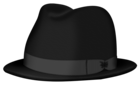 Black Fedora Hat PNG Clipart Picture