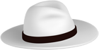 Fedora Hat White PNG Clipart