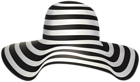 Sun Hat Black Striped PNG Clipart