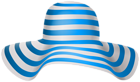 Sun Hat Blue Striped PNG Clipart