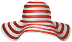 Sun Hat Red Striped PNG Clipart