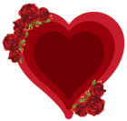 Deco Heart with Roses PNG Clipart Picture