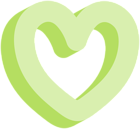 Decorative Heart Green PNG Clipart