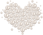 Decorative Pearl Heart Transparent Image