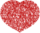 Decorative Red Heart PNG Clip Art Image