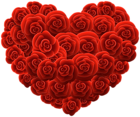 Decorative Red Rose Heart Transparent PNG Image