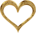 Gold Heart Clip Art PNG Image