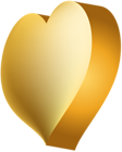 Gold Heart Transparent PNG Clip Art Image