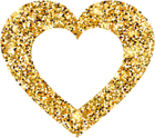 Golden Heart Transparent Clip Art