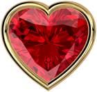 Heart Red Gold PNG Transparent Clipart