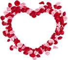 Heart Rose Petals Clip Art Image