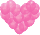 Heart of Balloons Pink PNG Clipart
