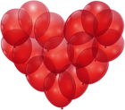 Heart of Balloons Red PNG Clipart