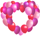 Heart of Balloons Transparent PNG Clipart