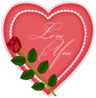 Heart with Rose Clipart