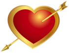 Heart with Arrow PNG Clip Art Image