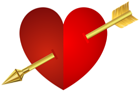 Heart with Arrow PNG Transparent Clipart