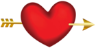 Heart with Arrow Transparent Clip Art Image