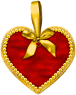 Heart with Bow PNG Clipart