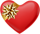 Heart with Gold Bow Transparent PNG Image