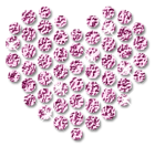 Heart with Pink Diamonds PNG Clipart