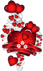 Hearts with Flowers Art PNG Picture